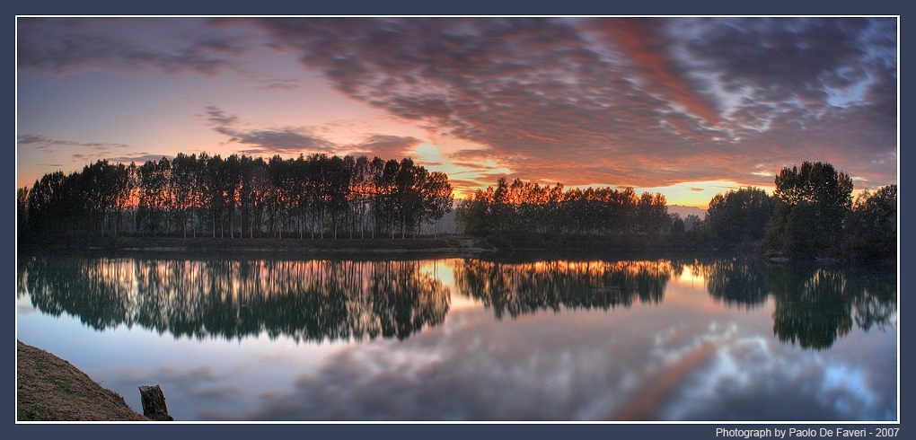 Il Po al tramonto. Vicino a Carignano, Torino. #2