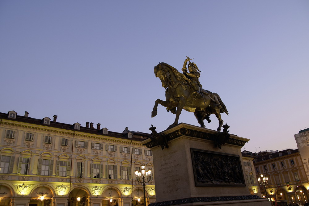 Torino, p.zza San Carlo di sera