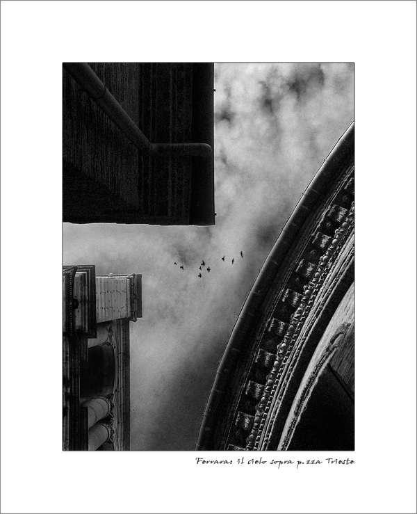 Ferrara: il cielo sopra p.zza Trieste