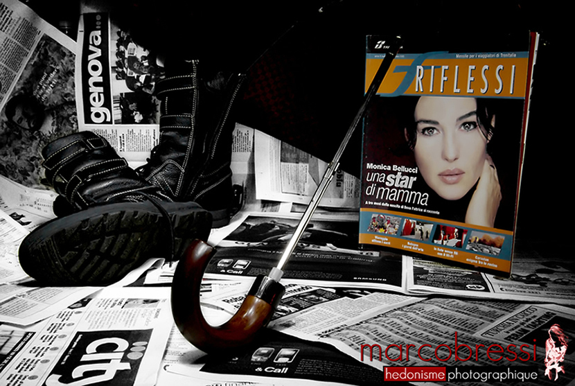 Rain in genova City (light painting)