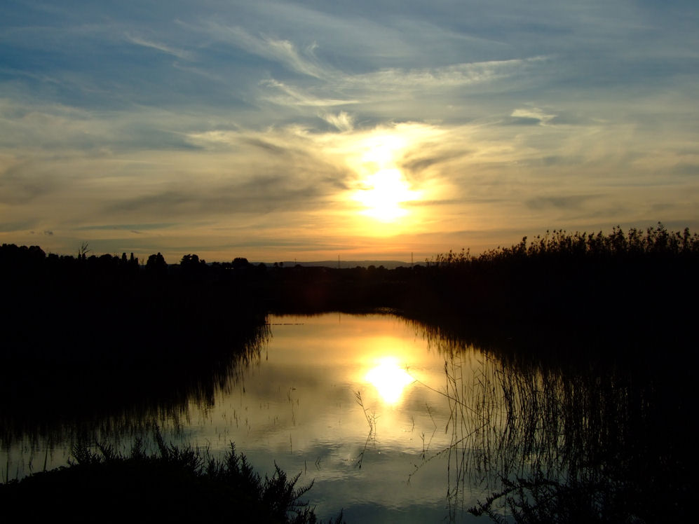 tramonto sul fiume ciane