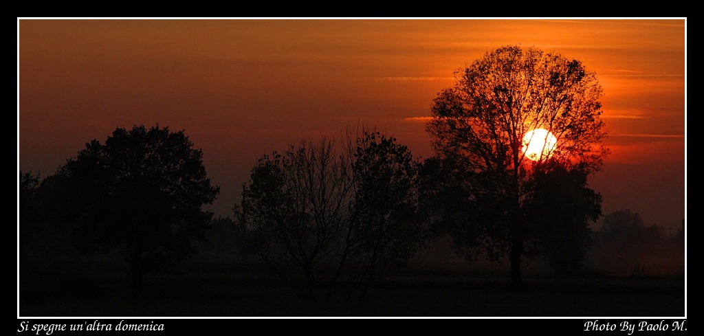 Si spegne un'altra domenica