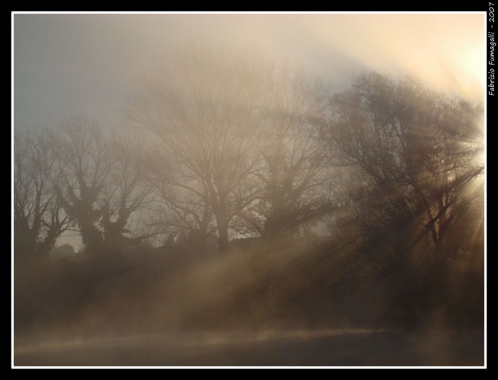 L'alba sul fiume Adda