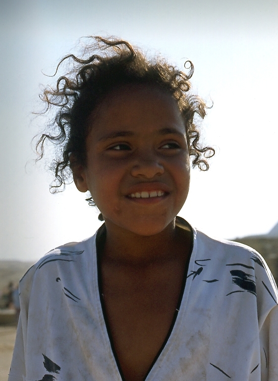 Volto di una bambina egiziana