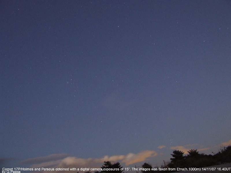 Cometa 17P/Holmes dall'Etna