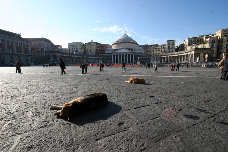 dormire al sole in piazza