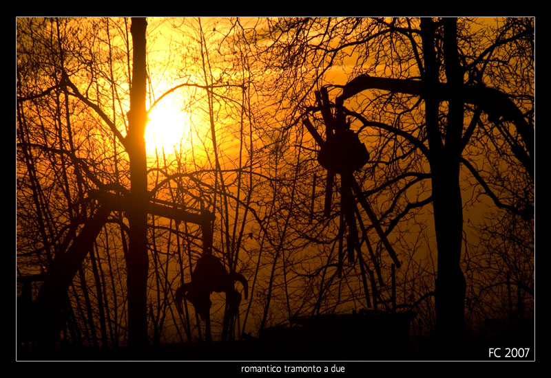 romantico tramonto a due