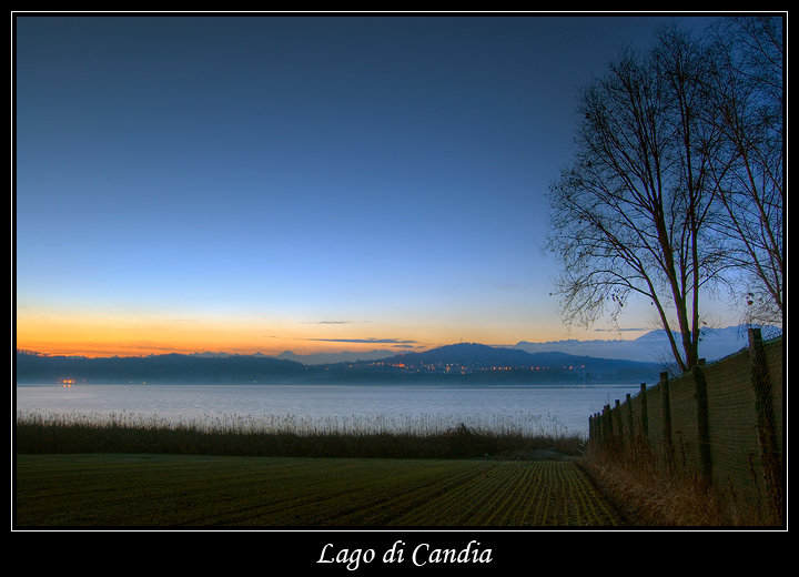 Lago di Candia all'imbrunire