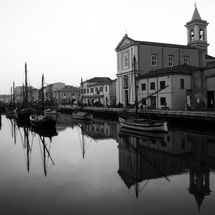 Cesenatico inverno in B/W