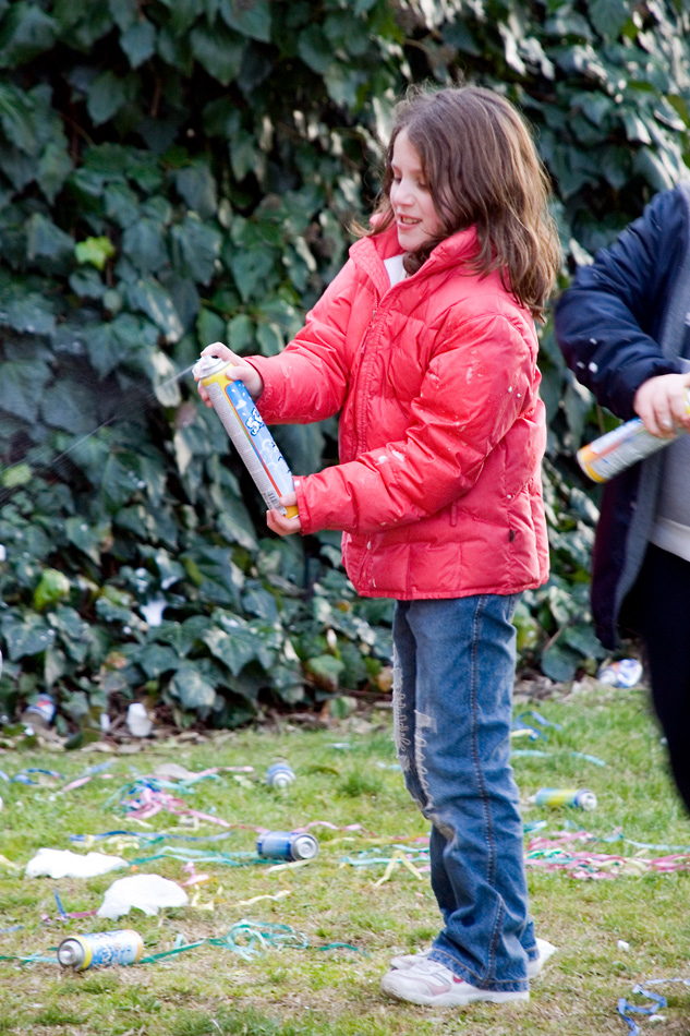 Battaglia carnevalesca a suon di schiuma