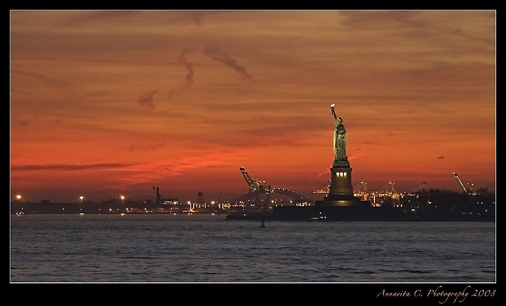 Tramonto sulla Statua