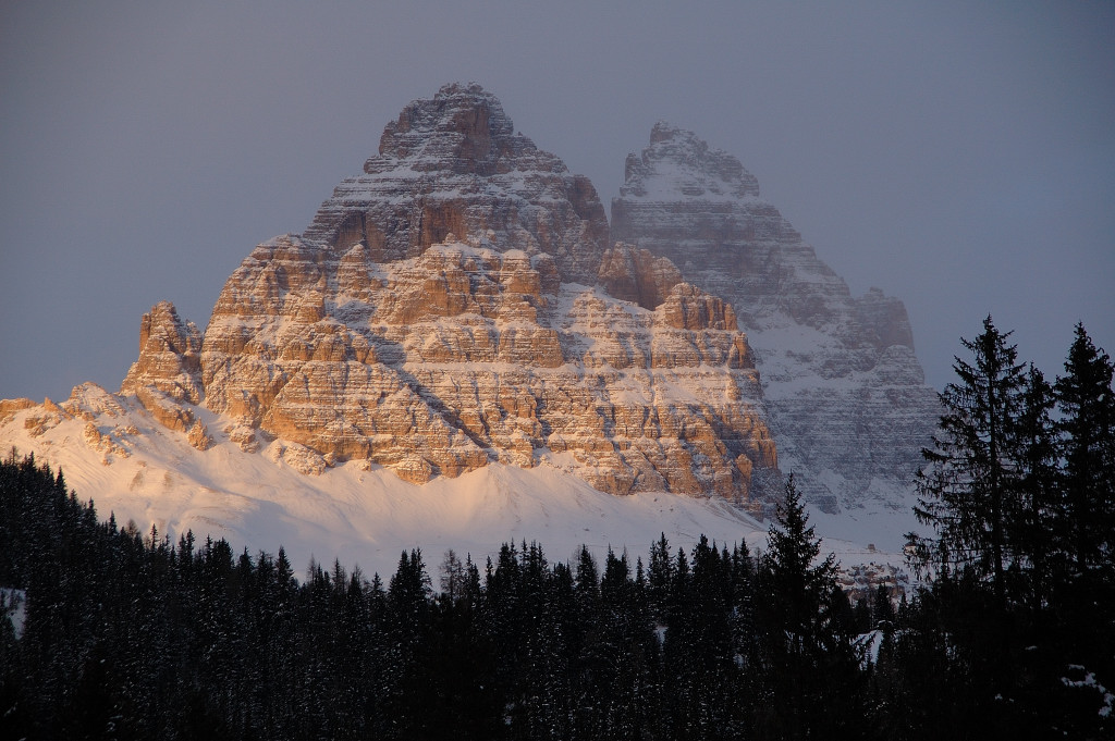 tramonto sulle cime di Lavaredo