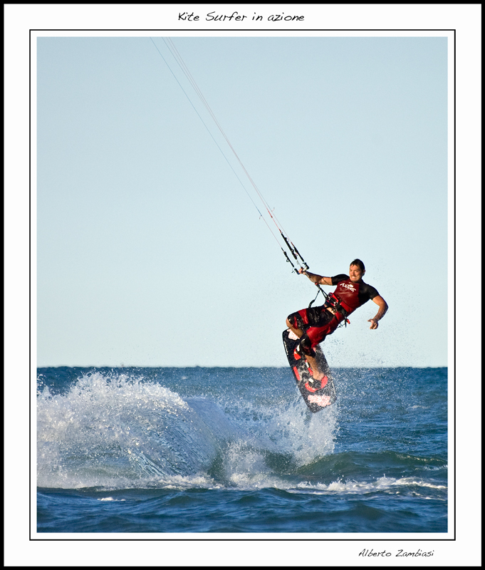 Kite Surfer in azione