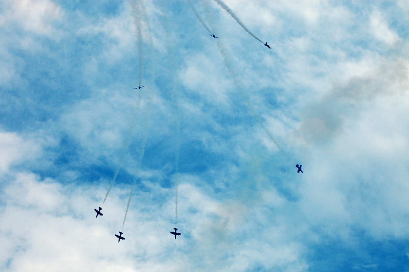 Manifestazione frecce tricolore da un altra angolazione