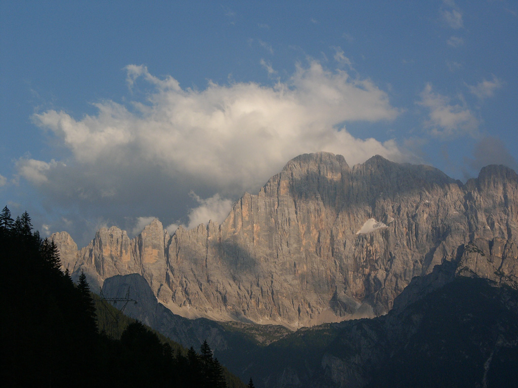 La Civetta all'ora della  "Enrosadira"