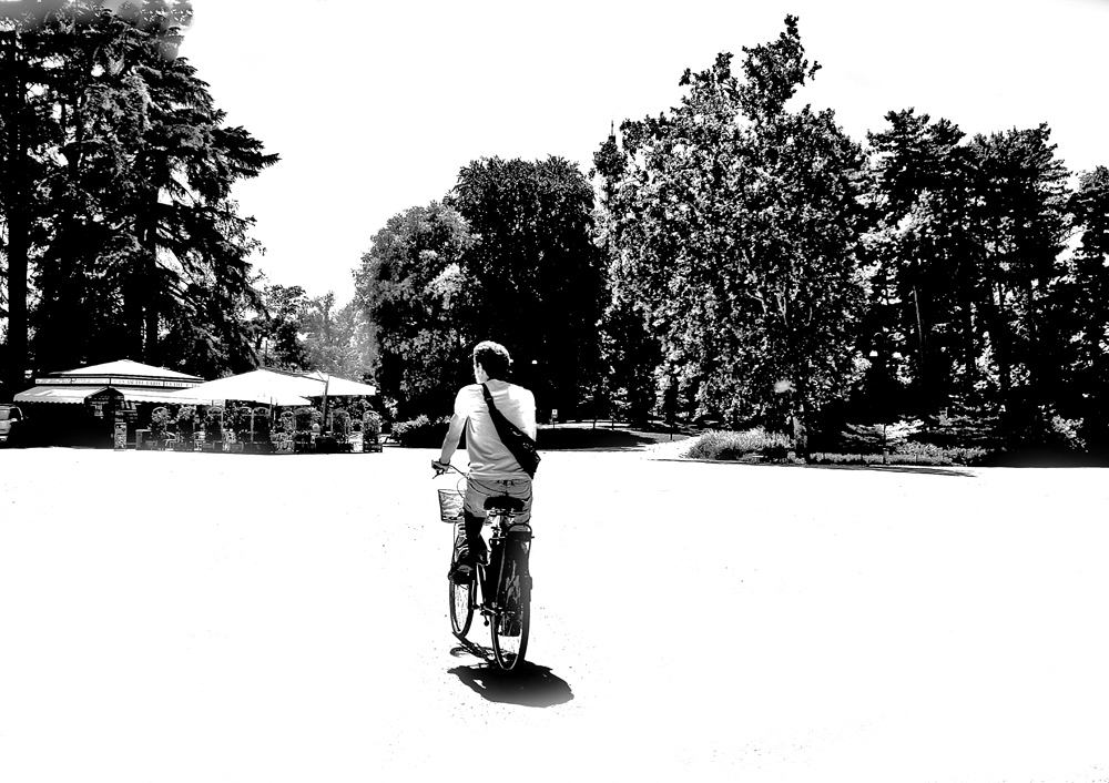 In bici nel parco