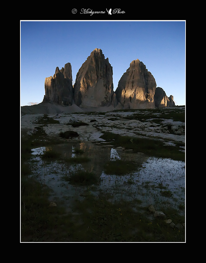 sunrise on the three "ladies"