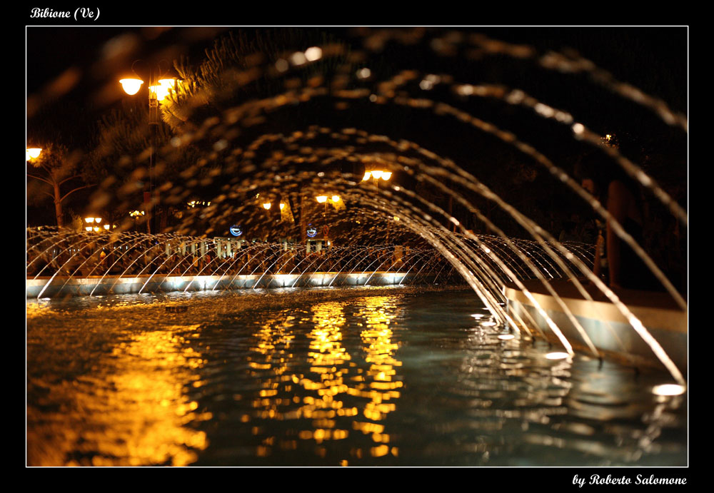 Fontana in notturno