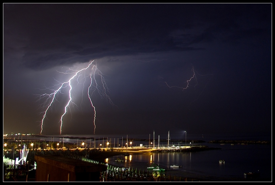 Lightning Flash over the Sea