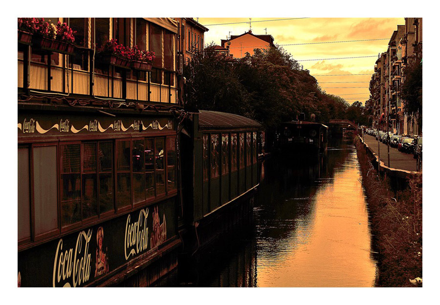 Naviglio sunset