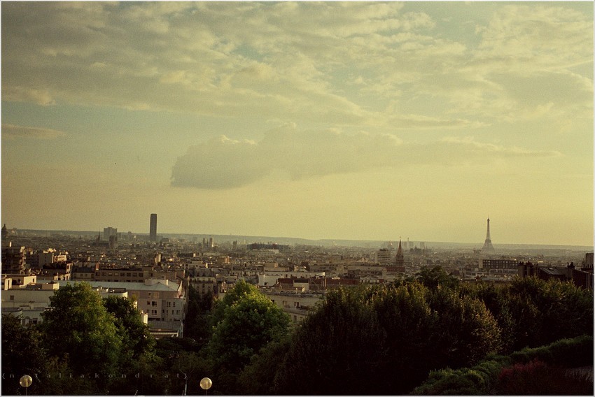 la vista dal parco di Belleville.