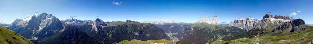 Panorama cime dolomitiche