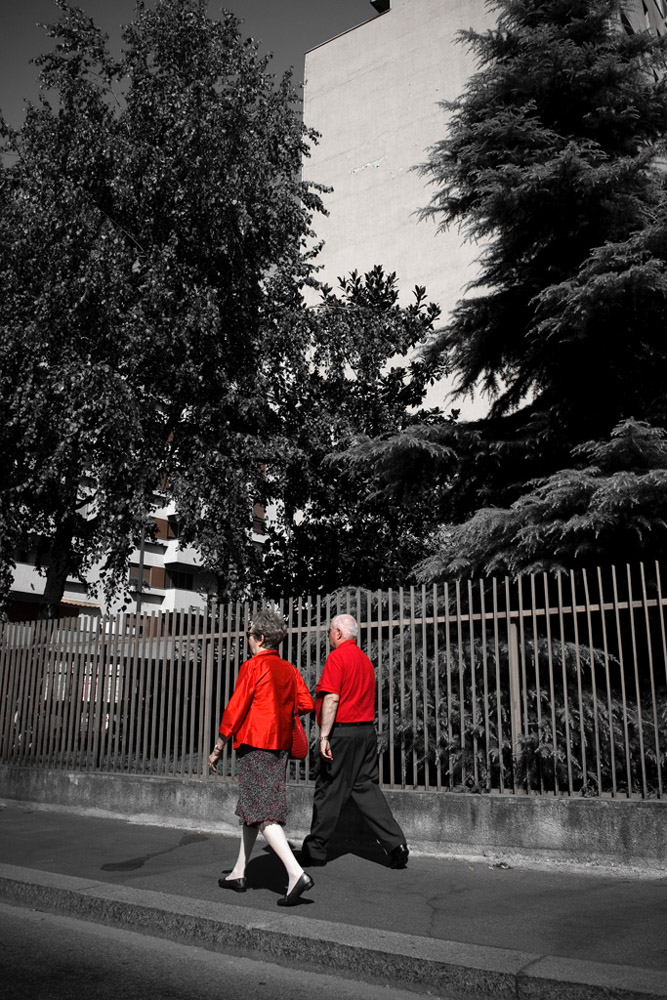 Couple in red