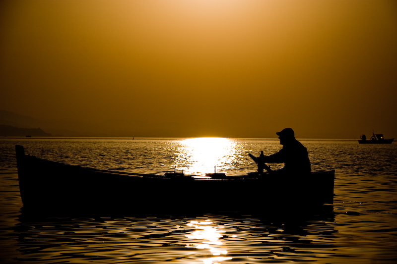 Pescatore all'alba