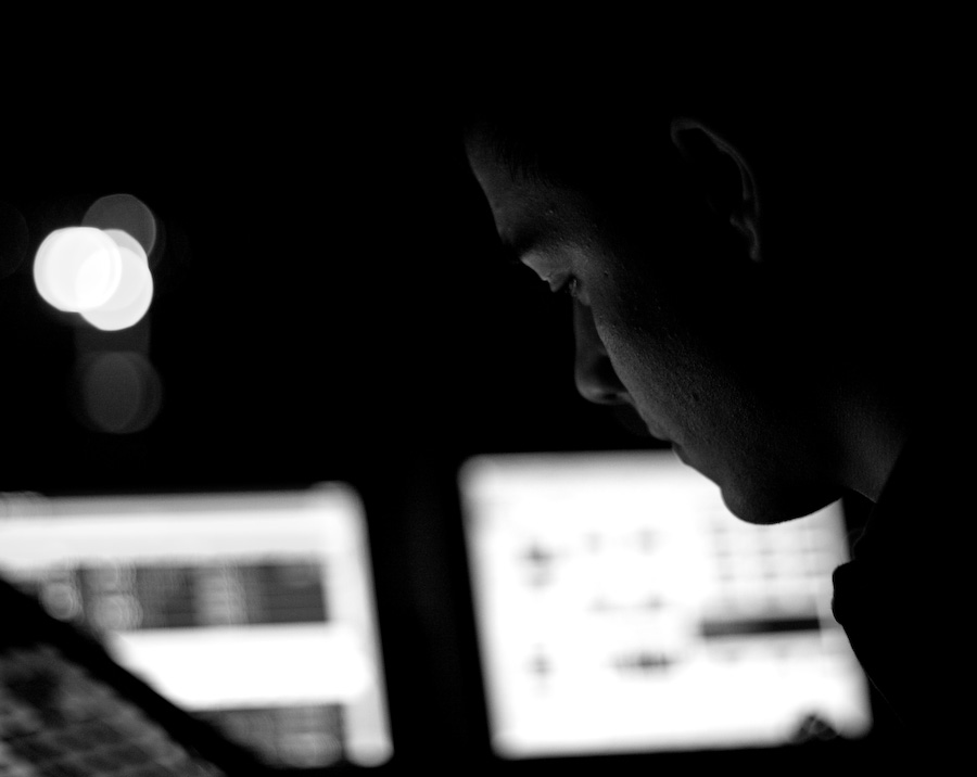 Air Traffic controller in the night