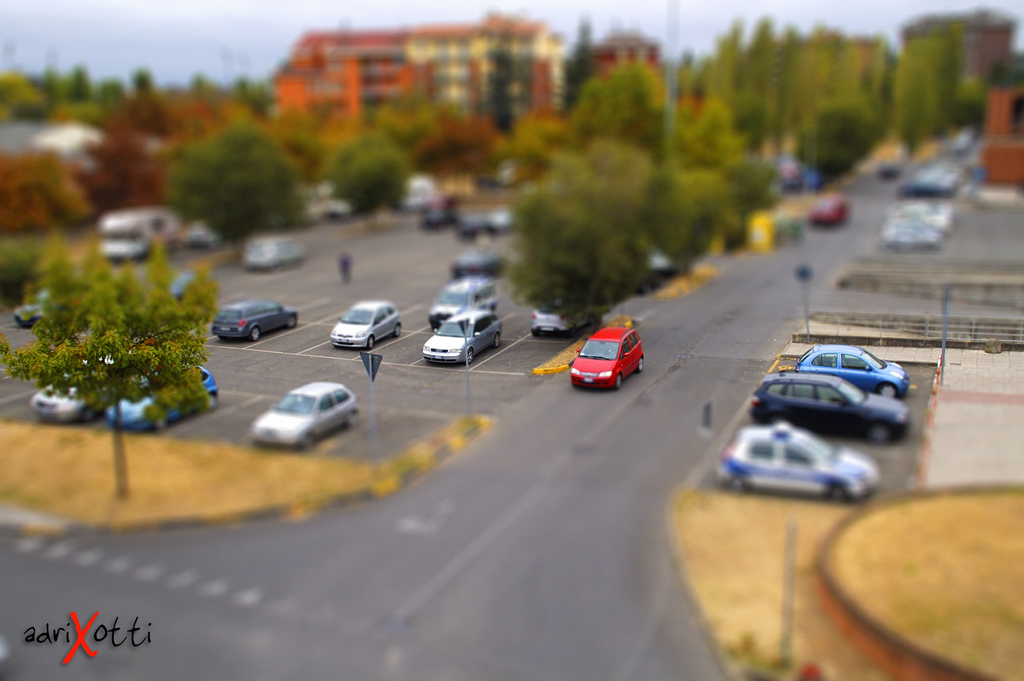 Parcheggio in scala ridotta
