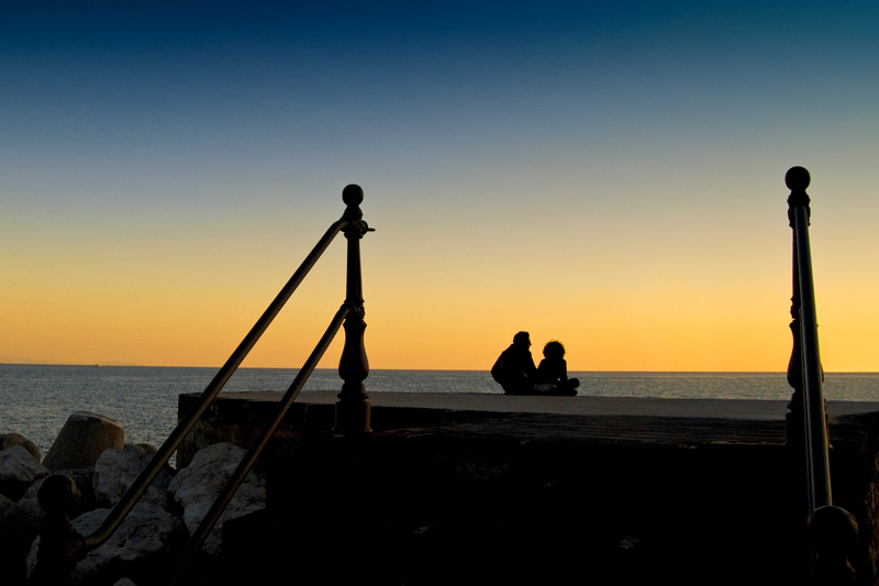 Amanti al tramonto