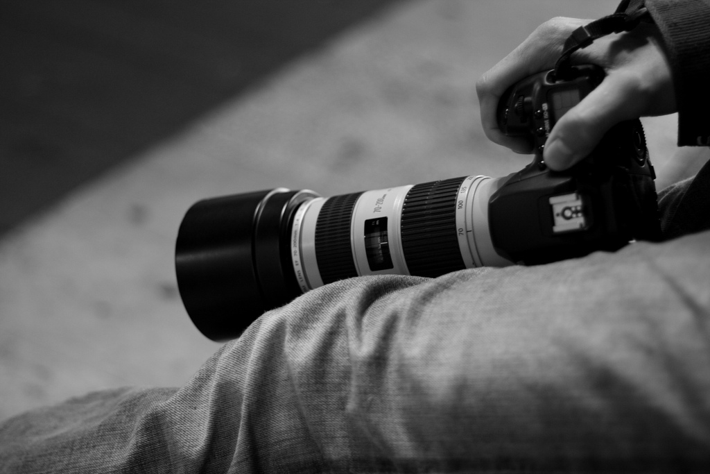 The photographer's hand