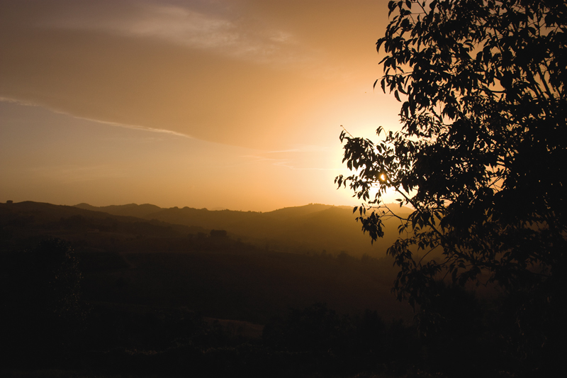 Tramonto in collina