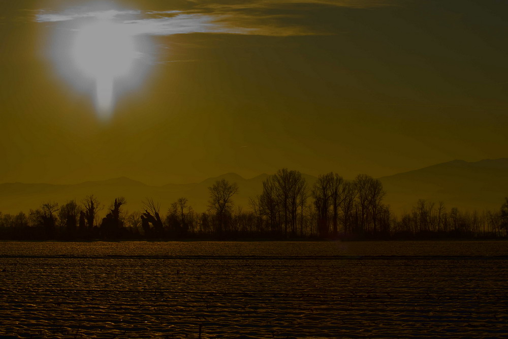 Paesaggio in controluce