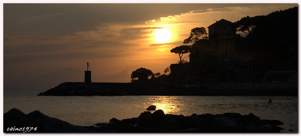 Recco (GE) al tramonto
