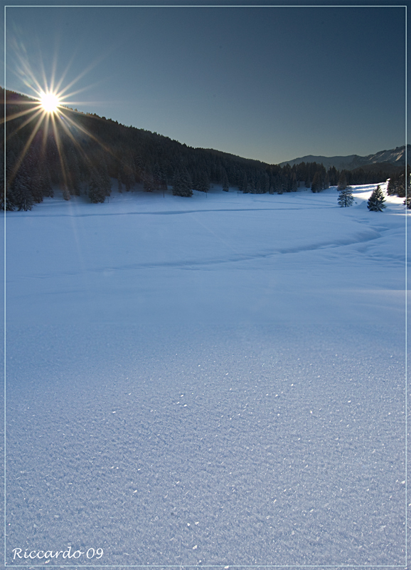 Tramonto sulla neve
