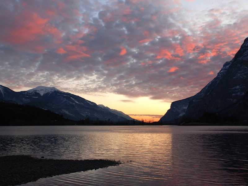 Tramonto sul lago di Toblino