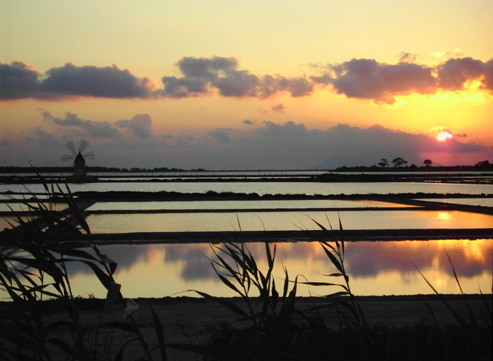 Tramonto al mulino delle saline