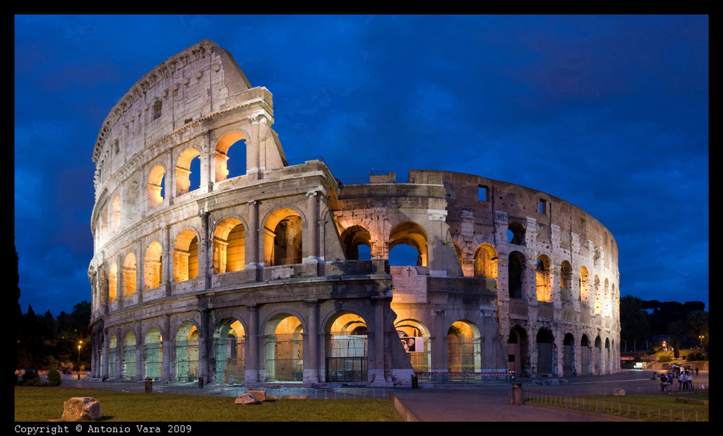 colosseo di sera