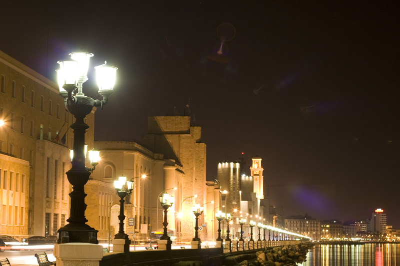 Bari di notte - Il lungomare