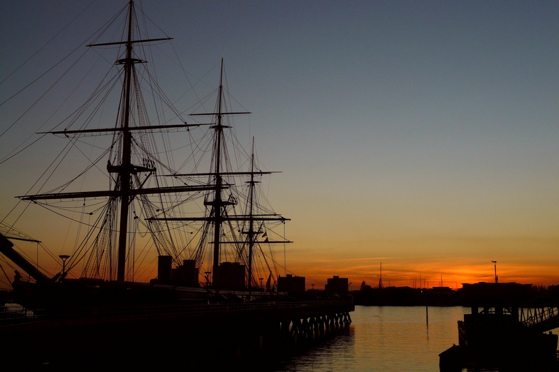 Tramonto a Portsmouth