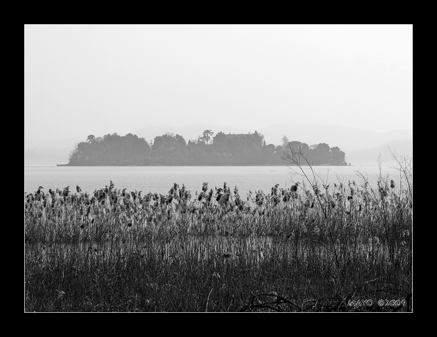 Isola madre, nebbia.