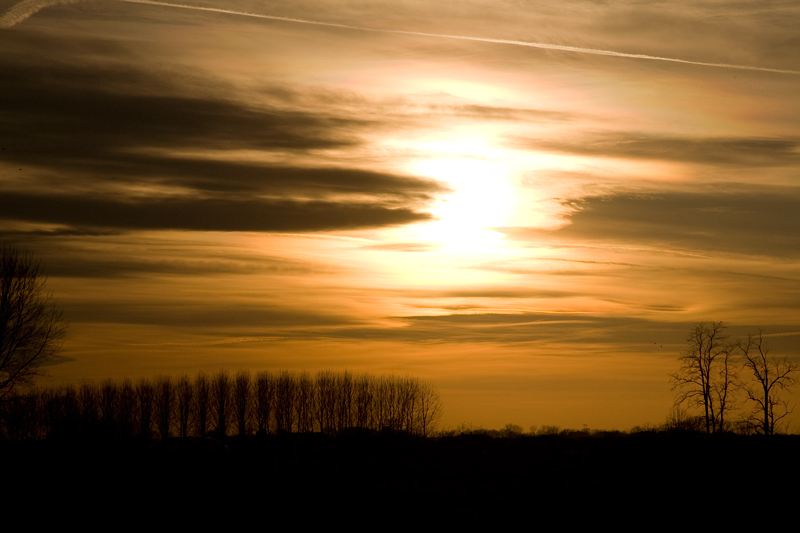 Tramonto sulla campagna