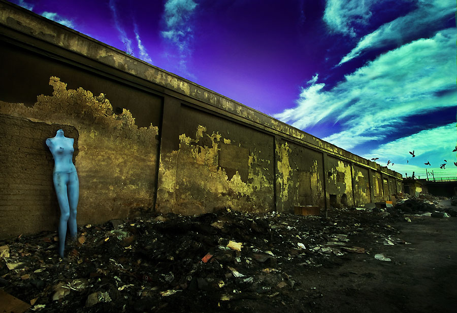 surreal urban landscape