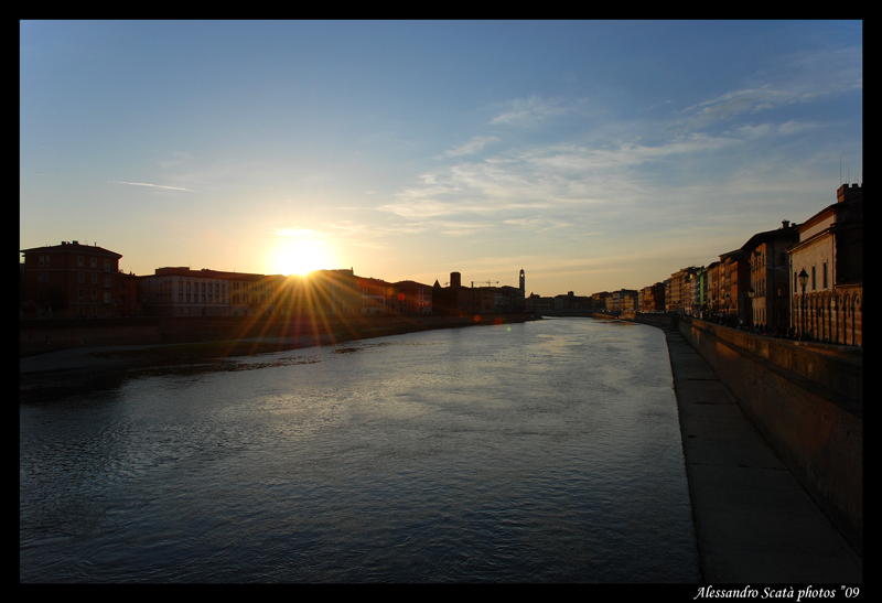 Arno al tramonto