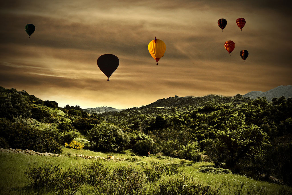 paesaggio + mongolfiere
