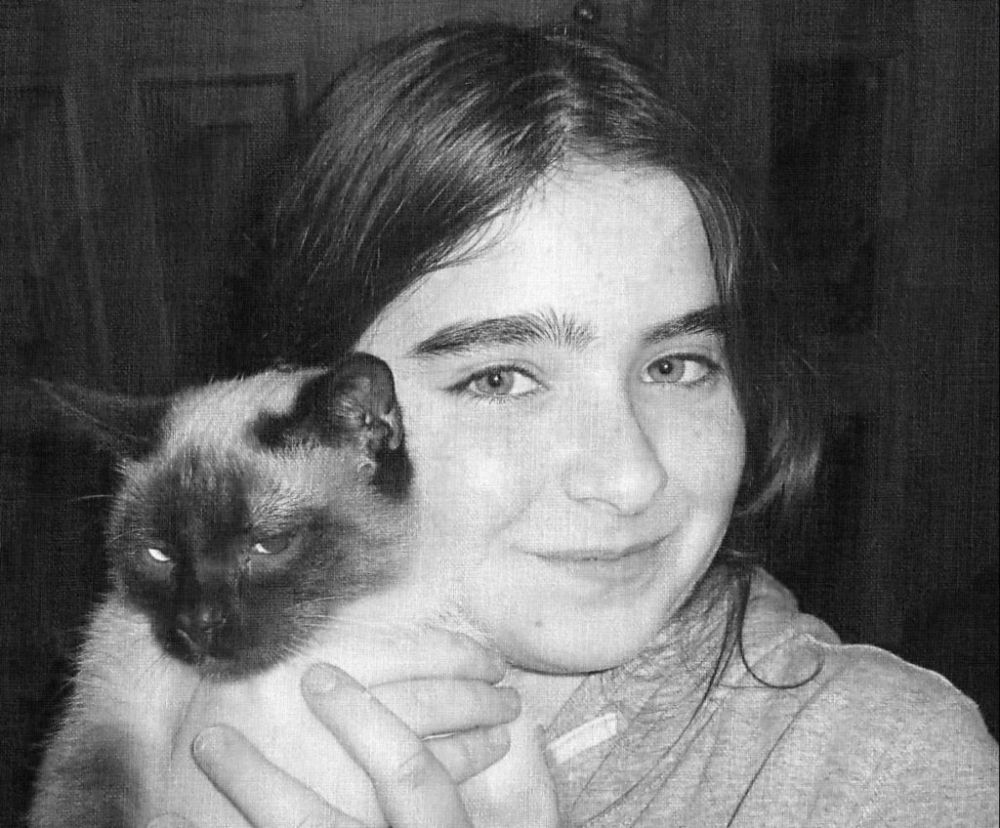 Mia nipote con gatto (o scimmia?!)