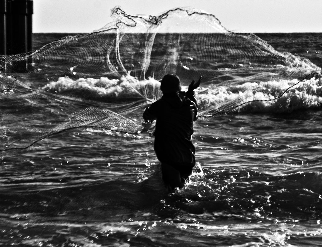 A pesca con la sciabica.........