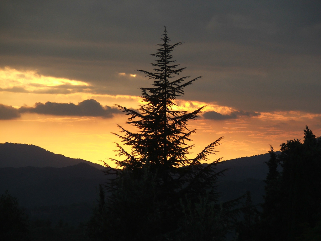 Tramonto al Sacro Speco (Subiaco, agosto 2007)