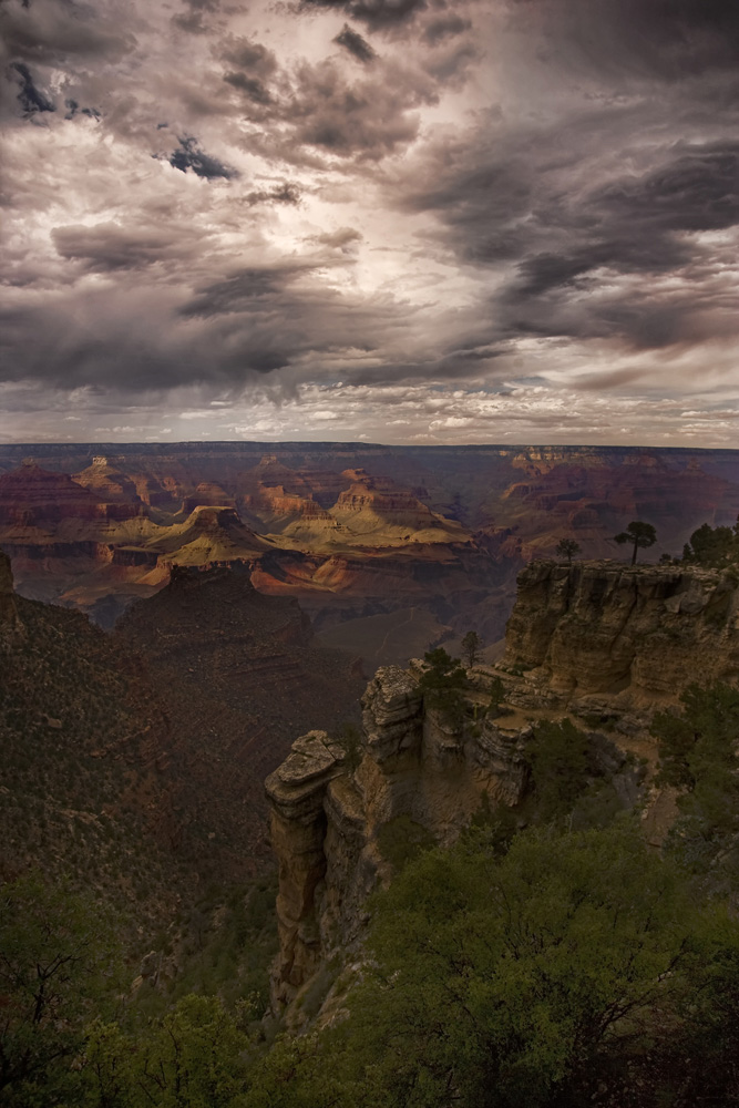 Tramonto sul gran canyon